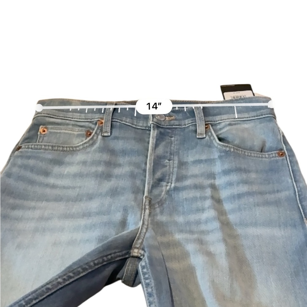 Re/Done NWT Marea Cropped Jeans Women’s Size 26 Wide Leg Mid‎ Rise Light Wash - Picture 10 of 13